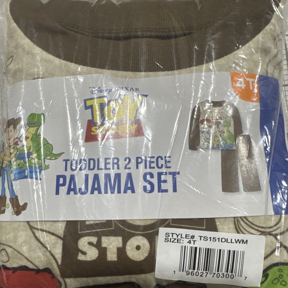 Toy Story Toddler Boys Brown 2 PC Pajama Set Size 4T